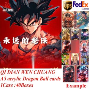 Dragon Ball A5 Size Collection Acrylic Card Qi Dian Wen Chuang Son Goku Saiyan Vegeta Anime Trading Cards Kid Toy Birthday Gifts