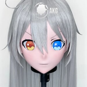 Customize Character Female/Girl Resin Kig Full Head With Lock Anime Cosplay Japanese Anime Kigurumi Mask