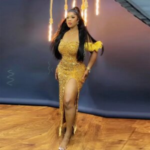 Sexy Off The Shoulder High Split Evening Gowns African Women Formal Party Dress Robe De Soiree Gold Sequined Prom Dresses