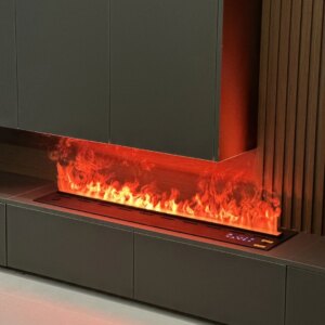 Smart Mist Fireplace with AI Voice Assistant English Control 5-Year Warranty Low Noise 50dB Home Decor