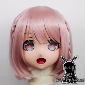 (RB0403)Customize Lockable Full Head Resin Cartoon Cosplay Japanese Character Anime Role Play Kigurumi Mask With Back Shell