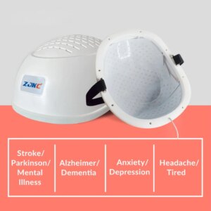 ZJKC Physiotherapy PBM Equipment Head Massage 810nm*280 LED Brain Helmet for Parkinson Alzheimer Stroke Rehabilitation Therapy