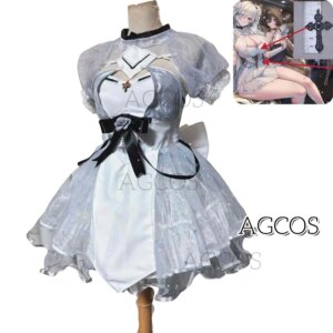AGCOS Custom Size Nikke Cosplay Costume Cinderella Crystal Princess Nikke Cosplay Uniforms Dress Costumes Customized