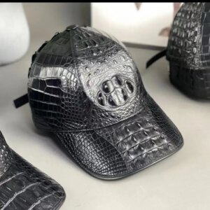 2023 New Luxury Crocodile Leather Men’s Cap Genuine Leather Fashion Sun hat For Man 50