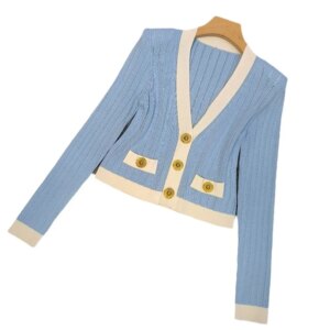 Spring 2024 new arrivals knitwear collection long sleeve office fashion ladies cardigan