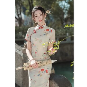 Suzhou Young Cheongsam Qi Pao Wholesale Spring New Fashion Improvement Girl’s Daily
