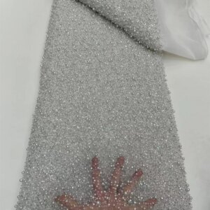 Luxury Beaded Lace High Quality Fabric 2025 High Quality Fabric Embroidered Lace Fabric Bridal Laces For Wedding Dress 5Y A885-1