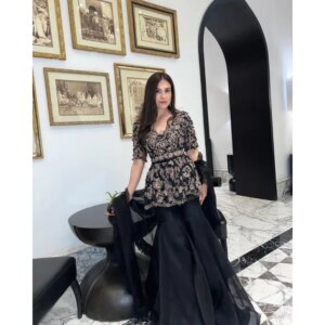 Blcak Salwar Kameez Bollywood PakistanII Dress Indian Designer Wedding Party Clothing