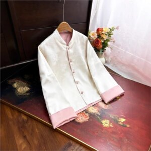New Chinese double-sided coat Yang the same style expensive stand collar