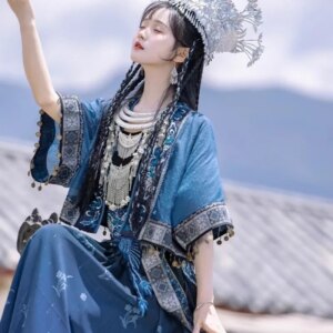 New Miao Costume Ethnic Exotic Hanfu Ancient Style Miao’ S Girl Trip Shoot Internet Hot Suit