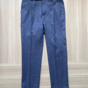 2025 High Quality Light Blue Pure Linen Males Pants Thin Fashion Skin Friendly Straight-Leg Daily Summer Spring Casual Trousers