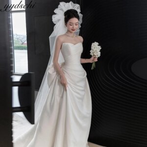Customized Elegant Satin Sleeveless 2025 Cocktail&Homecoming Dresses With Big Bow for woman formal occasion dresses Court Train