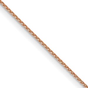14K Rose Gold 18 inch.85mm Diamondcut Spiga with Lobster Clasp Chain
