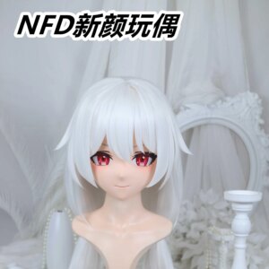 Customize Character Female/Girl Resin Kig Full Head With Lock Anime Cosplay Japanese Anime Kigurumi Mask