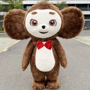 200cm Inflated Чебурашка Крокодил Гена 2m/2.6mLovely Inflatable Cheburashka Mascot Walking Cosplay Cute Big Ears Monkey Costum