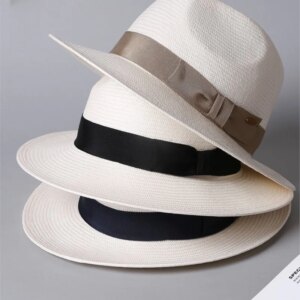 Hand-woven hats White top for men and women sun-protected