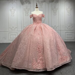 Tiptop Elegant Quinceanera Dress Off Shoulder Lace Up Sweetjeart Pleat Organza Floral Print DY576 Evening Dress Кунсены