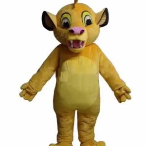 New Adult Best Sale Foam yellow little lion Fancy Cartoon Mascot Costume Plush Christmas Fancy Dress Halloween Mascot Costume