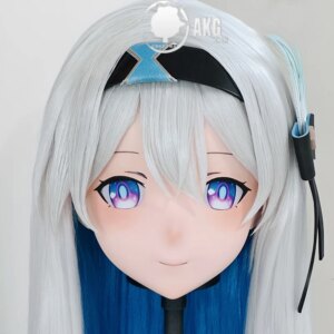 Customize Character Female/Girl Resin Kig Full Head With Lock Anime Cosplay Japanese Anime Kigurumi Mask