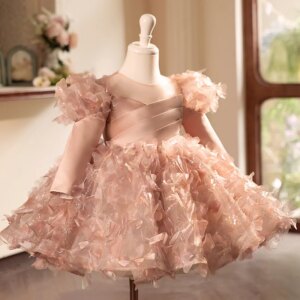 2025 New Girls Princess Dress Baby Birthday Dresses Teen Ball Gown Dres Children Wedding Clothing