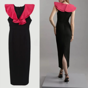 Little Daisy CustomizedSexy Jersey Pleat Ruched Straight V-neck Midi Dresses Bespoke Occasion Dresses Sizes Available High Quali