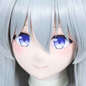 Customize Character Female/Girl Resin Kig Full Head With Lock Anime Cosplay Japanese Anime Kigurumi Mask