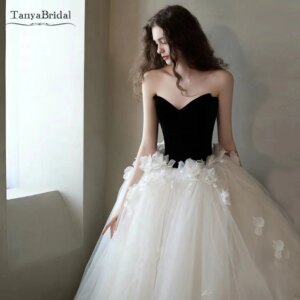 Sweetheart Princess A Line Wedding Dress ,With 3D Flowers ,Romantic Bridal Gowns DW917