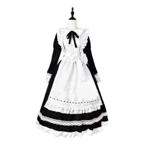 Lolita Women’s Cosplay Dress Maid Long Sleeve Japanese Uniform Cute