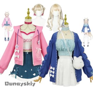 Anime Fuwawa Mococo Abyssgard Cosplay Costume KAWAII Princess Lolita Skirt Women’s Dresse Hololive Holo Vtuber Role-playing Suit
