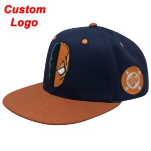 Custom OEM Logo Blue With Orange Brim MOQ 10 pcs Football Tennis Hat Sun Headwear Ball Players Fashion Gift Present Baseball Cap