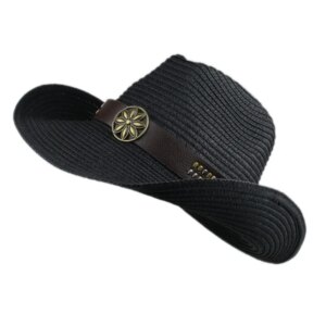 casual sunflower belt outdoor travel men’s and women’s sunshade large eaves cool cowboy hat