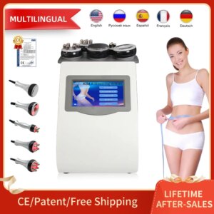 KIM8 5 in 1 Vacuum Liposuction Ultrasonic Cavitation Radio Frequency Slimming Machine Weight Loss Skin Tightening Anti-wrink