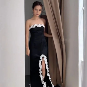 Little Daisy Customized Simple Modern Style Formal Evening Strapless A-line Pleats Bespoke Occasion Dresses