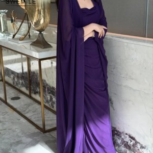 SWEMILE Column Cowl Neck Floor-Length Evening Dress Zipper Up Long Sleeves Dresses For Special Events Dresses For Prom Long Dres