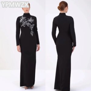 Customized Prom Gown Evening Formal Dress Party Occasion YPMWZX High A-line Floor Length Skirts Bespoke Dresses Women