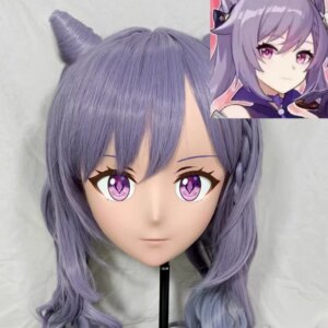 (GLA018)Customize Character Crossdressing Female/Girl Resin Full/Half Head With Lock Anime Cosplay Japanese Anime Kigurumi Mask
