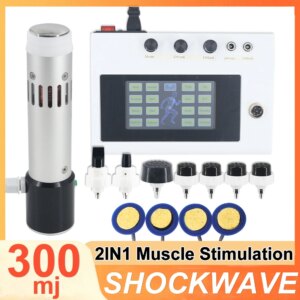 Shockwave Therapy Machine With 7 Massage Heads ED Treatment Physiotherapy Relaxation Pain Relief 2 in 1 Massager Health Care