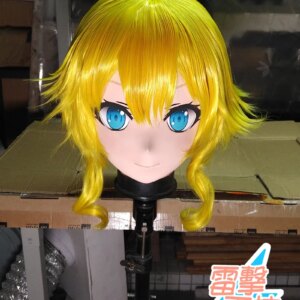 (X-KM198)Quality Handmade Female/Girl Resin Japanese Cartoon Character Animego Cosplay Kigurumi Mask Crossdresser