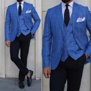 Modern Wedding Suit for Man Single Breasted Slim Suits 3 Piece Blazer Pant Vest Formal Business Party Blazer Customized