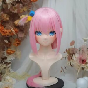 (NFD312-26)Customize Full Head With Lock Pretty Female/Girl Japanese Animego Character Kig Cosplay Kigurumi Mask Crossdress Doll