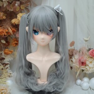 (NFD311-37)Customize Full Head With Lock Pretty Female/Girl Japanese Animego Character Kig Cosplay Kigurumi Mask Crossdress Doll