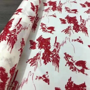 Real Silk Shirt Fabric Landscape Style 21 M Stretch Twill Dress Clothing Customized Silk Fabric