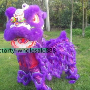Cute 100% Wool Lion Dance Mascot Costume Suits Cosplay Party Game Dress Outfits Clothing Advertising Carnival Halloween Giftt