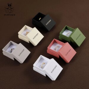 PUPPYSEW 6*6*4cm Customized gift box, ring box, buckle cover box, customized bracelet box, watch box with sponge pad, personaliz