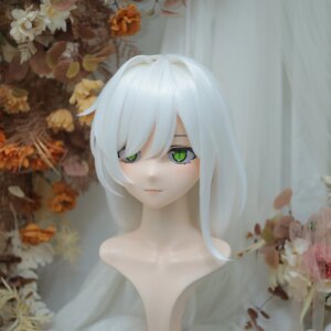 Customize Character Female/Girl Resin Kig Full Head With Lock Anime Cosplay Japanese Anime Kigurumi Mask