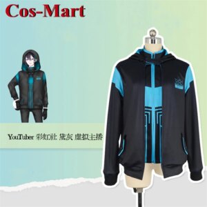 Cos-Mart Hot Anime Vtuber Mayuzumi Kai Cosplay Costume Lovely Sweet Hoodie Coat Activity Party Role Play Clothing