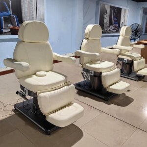 Modern Facial Bed Electric Lash Spa Treatment Chair Black Stainless Steel Base Beauty Salon Bed Massage Table Beauty Bed