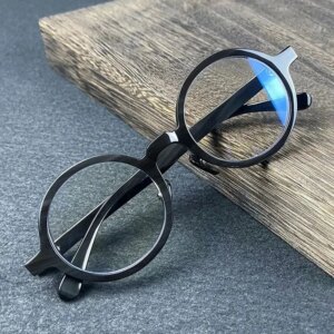 Natural Water Buffalo Horn Eyeglass Frames Retro Round Design for Men Women Handmade By High-End Designer Optical Glasses