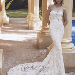 LRosella Sweetheart Neckline Two Pieces Lace Applique Sweep Train 2025 Bridal Gown Customized Mermaid Wedding Dresses