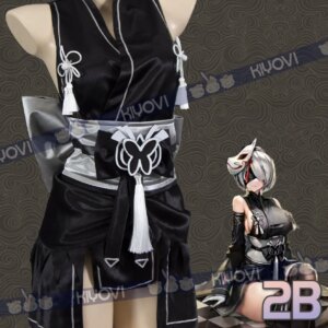 Game NIKKE The Goddess of Victory X NieR Automata 2B Cosplay Costumes YoRHa Uniform 1 Women Sexy Kimono Waistband Bow Prop Suit